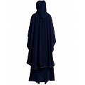 Cape abaya with stone lacework- Navy Blue Cape abaya with stone lacework- Navy Blue